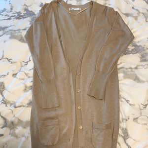 Beige Zara long cardigan